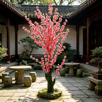 Fleurs décoratives en pleine floraison, faux arbre à fleurs de pêcher, fleurs artificielles en plastique, décoration pour les fêtes, les mariages, les remises de diplômes