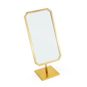 RZ europeo e americano High-end Desktop oro specchio per il trucco in metallo oro vetro specchio per la gioielleria - Product Image 2