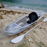 Nouveau canoë à cadre de coque PC transparent avec sièges EVA Airbag pour rafting en mer et dérive de lac pour les aventures en plein air