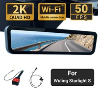 Sinjet pour Starlight S Wifi Caméra de recul numérique séparée de type streaming 2K pour voiture, écran plein écran 9,2 pouces, H10 Pro Mirror DashCam