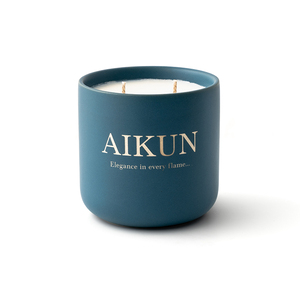 AIKUN Fabricant – Bougie en Cire de Soja Faite Main de Qualité Supérieure avec Logo Personnalisé, en Céramique, pour Parfumer la Maison et le Marché des Cadeaux - Product Image 2