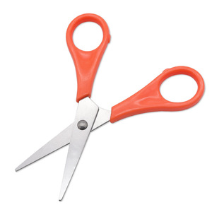 Multi Purpose Office Scissors Stainless Steel Orange Red Straight Head For Stationery And Craft Use - Product Image 2