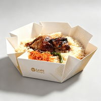 Boîte à emporter pliante en papier anti-graisse pour poulet grillé à la mandi arabe, poulet au barbecue, poulet kabsa, et autres plats chauds pour la restauration
