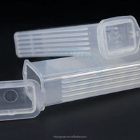 5-Place Plastic Microscope Slide Storage Box Portable Lab Specimen Holder for 5 Slides