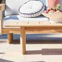 Table basse en teck de style moderne pour salle à manger, hôtel, parc, villa, pour les espaces extérieurs