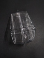 Boîtes en plastique transparentes pour tranches de gâteau, avec couvercle à charnière, boîtes à dessert pour emballages à emporter de boulangerie