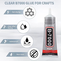 Colle liquide transparente multi-usages B7000 en gros pour réparation d'écrans tactiles de téléphones portables et bricolage (15ml, 50ml, 110ml)
