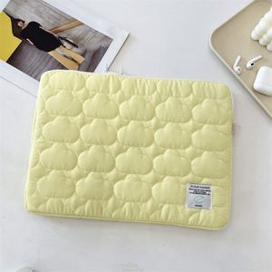 14-15 Inch Nylon Notebook Sleeve <b>Bag</b> Quilted Puffer Laptop Cover with Resin Zipper Shockproof and Protective Case - Product Image 3
