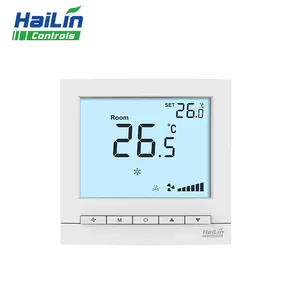 Hailin Modbus RS485 온도 조절기 HVAC 시스템 4 파이프 부동 소수점 밸브 용 중앙 에어컨