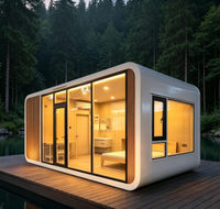 Maisons Modulaires Économiques en Acier de 20 et 40 pieds, Type Pod, Bureau, Cabine Apple pour Chambre, Cuisine, Solution de Tiny House