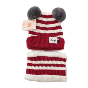 Automne et hiver garçons pull casquette filles tricoté <span class=keywords><strong>laine</strong></span> chapeau velours épaissi chaud chapeau pour enfants tissu commun - Product Image 5