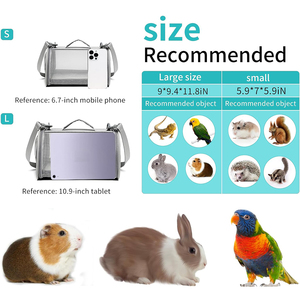 Breathable Pet Carrier <b>Backpack</b> for Lizard Hamster Parrots Guinea Pig <b>Small</b> Animals Outdoor Travel Pet Carrier <b>Backpack</b> Handbag - Product Image 4