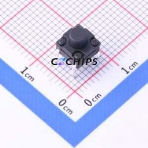 TS-KG10G-BB60F Tactile Switch Through hole Component (THT) Switch Single Pole Single Throw Round Button 2.5N Through Hole - Product Image 1