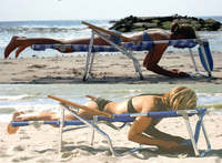 Chaise de bronzage rembourrée Delux personnalisée pour l'extérieur, 5 positions réglables, pour les bains de soleil sur le patio, chaises longues de plage 3 en 1 avec trou pour le visage et les bras