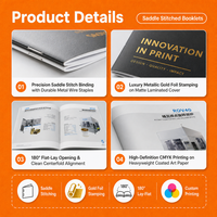 Impression en gros de livres brochés à reliure parfaite personnalisée pour rapports d'entreprise avec conception de logo sur mesure et échantillons gratuits