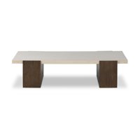 Table basse de luxe en pierre naturelle, table centrale moderne et durable pour les espaces à fort trafic