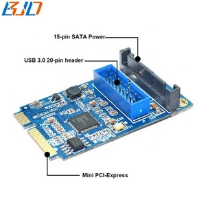 MPcie <span class=keywords><strong>Mini</strong></span> <span class=keywords><strong>PCI</strong></span>-E giao diện để <span class=keywords><strong>USB</strong></span> <span class=keywords><strong>3.0</strong></span> 19pin ổ cắm mở rộng riser thẻ 5gbps với kết nối điện - Product Image 3