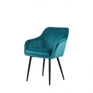 Chaises de salle à manger modernes en velours élégant avec un design de luxe léger pour les hôtels et restaurants commerciaux - Product Image 2