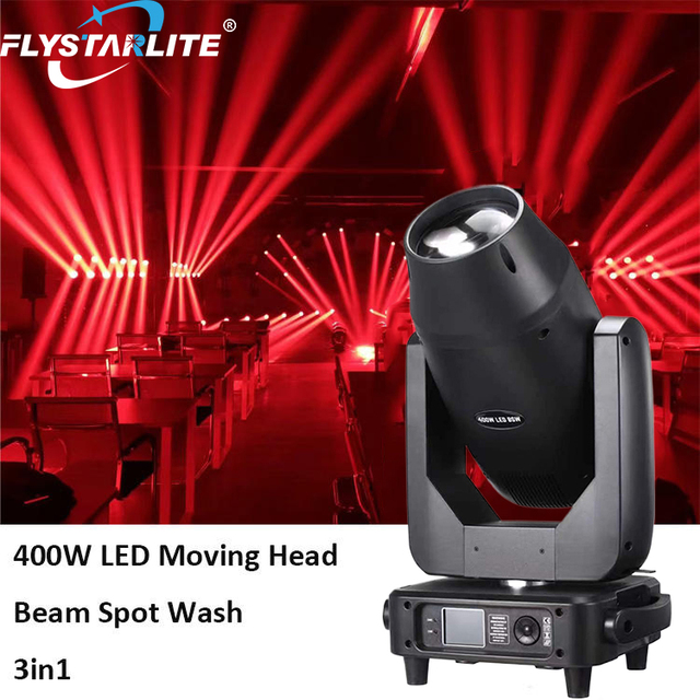400W LED Beam Spot Wash 3-in-1 Moving Head Light with DMX512 RGBW Control High CRI 95 RDM Control for Wedding Banquets DJ Disco