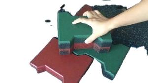 Baldosas de Caucho Antideslizantes para Exteriores <span class=keywords><strong>HUHA</strong></span>, No Tóxicas, para Parques Infantiles, Protección para Mascotas - Product Image 2