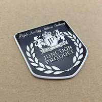 Botol parfum Timbul 3D Label aluminium berbentuk kustom pelat nama pelat logam logo ukir kustom