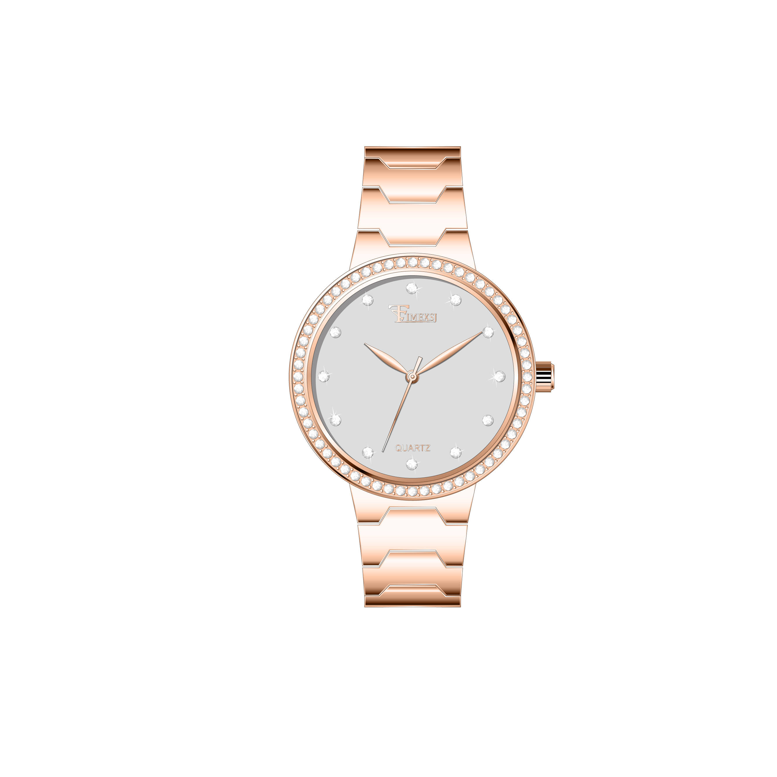 Rose Gold- Light Gray