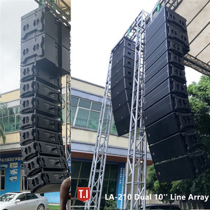 Sistema de Sonido con Altavoz Dual de 10 Pulgadas para Interiores y Exteriores, 2500W de Potencia, Carcasa de Madera y Conexión en Línea - Product Image 1