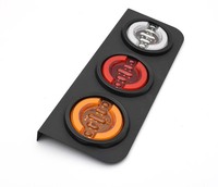 Feux arrière ronds à LED triples à 3 couleurs, feux arrière à LED pour remorque, accessoire pour camion lourd