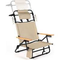 Bestex chaise de soleil en bois inclinable réglable en aluminium de haute qualité chaise de plage pliante en métal chaise de jardin extérieure à bascule