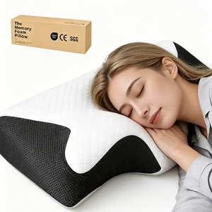 YUE RISE Vente en gros <span class=keywords><strong>Oreiller</strong></span> de lit en mousse à mémoire de forme à rebond lent, <span class=keywords><strong>orthopédique</strong></span>, à contour, pour correction cervicale, pour les dormeurs sur le côté et sur le dos, contre l'insomnie - Product Image 1