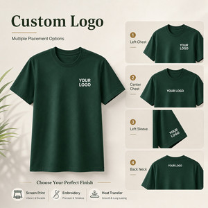 Camiseta de Algodón Suave Premium al por Mayor, Transpirable, Duradera, Lisa, de Manga Corta para Jóvenes, para Impresión de Logotipo Personalizado - Product Image 2