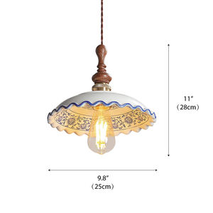 Lámpara Colgante Moderna Retro para Isla de Cocina, Comedor, Hotel, Decoración del Hogar, Cerámica, Madera, LED, Alta Calidad, Única, Violla - Product Image 6