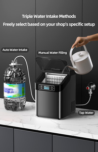Nueva Máquina de Hielo Portátil Automática de Acero Inoxidable para Uso Comercial, Hotelero y Doméstico, Enfriada por Aire, Pequeña y Compacta - Product Image 4