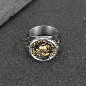 Anello di aquila acciaio titanio oro corpo marino anello uomo Unisex Hip Hop festa Punk Eagle anelli per gli uomini - Product Image 3
