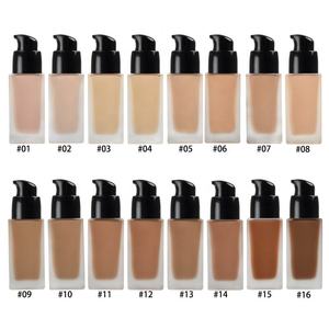 Grossiste en cosmétiques 16 couleurs waterproof de haute qualité pour le visage et le corps label privé fond de teint liquide végétalien à couvrance totale - Product Image 4