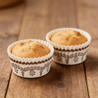 Envoltorio para Cupcakes de Chocolate con Diseño Personalizado, Resistente a Altas Temperaturas, Antiadherente, Ecológico, Desechable, Apto para Horno