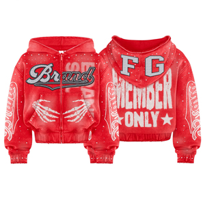 Men Vintage Washed Full Zip Hoodie Oversized Graphic Streetwear Hooded Sweatshirt Heavyweight Cotton Blend Casual Fashion Hoodie - Product Image 2