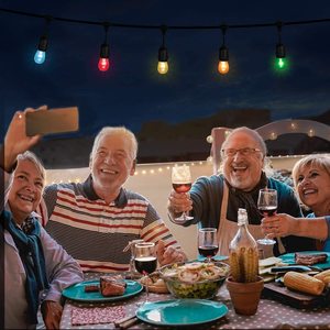 Bombillas Vintage para iluminación de vacaciones, tira de luces Led solares para exteriores, a prueba de agua, para Patio, comercial, RGB S14, gran oferta - Product Image 3