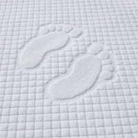 Tapis moderne fait à la machine, en coton de 10 mm, à motifs personnalisés, teinture tie-dye, pelucheux, touffeté, tressé, pour hôtel, maison, salon, salle de bain