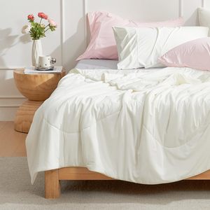 Edredón Refrigerante Tamaño Queen, Mantas Refrigerantes para Personas que Sienten Calor al Dormir <span class=keywords><strong>y</strong></span> Sudores Nocturnos, Edredón de Verano Color Crema para Cama Tamaño Queen - Product Image 6