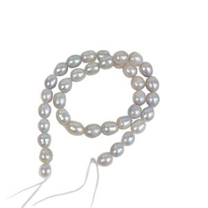 Perles de culture d'eau douce naturelles de 9-10 mm, grandes, presque en vrac, pour chaîne de perles semi-finie, accessoires de bijoux DIY - Product Image 5