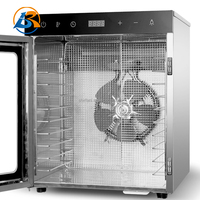 Industriële Fruit Drogen Voedsel Droger 10 Trays Rvs Fruit Groente Vlees Droger Voedsel Dehydrator