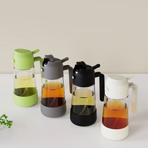 Botella de Vidrio 2 en 1 para Rociar Aceite con Soporte de Silicona, 470 ml, Rociador de Aceite para Cocinar, Autoaplicable, Sostenible y Saludable - Product Image 2
