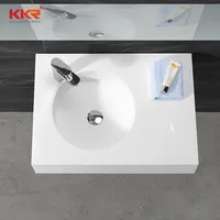 אחת קערת פורצלן ארגונית אקריליק אמבטיה כיורים ארון אקריליק לבן אמבטיה אגן השיש כיורי משטח מוצק