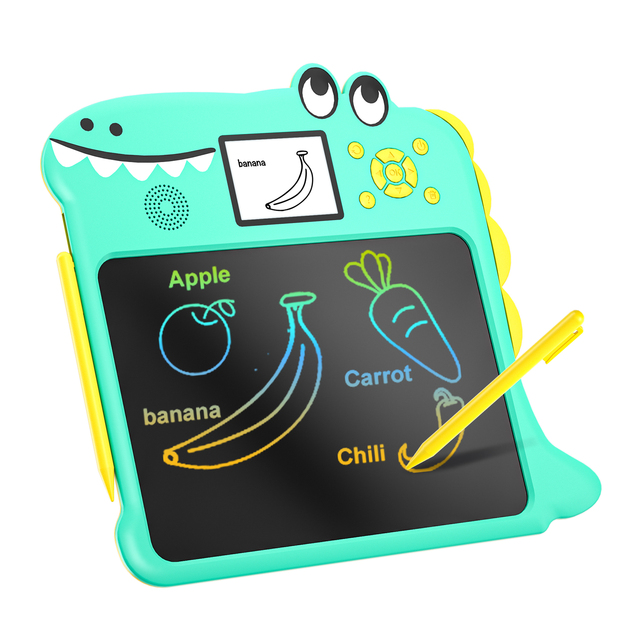 Kids Learning Tablet with Drawing Board Interactive English Practice Tool 2-in-1 LCD Writing Tablet & Learning Machine