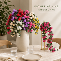 Großhandel Handgefertigte Neue Oncidium Hängende Blumenranken Seiden-Kunstblumen Wandmontierte Orchideen Hochzeitsblumenwand Foto-Requisiten für Zuhause