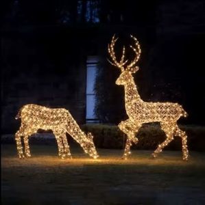 Lampe <span class=keywords><strong>de</strong></span> Noël 3D à grande échelle en plein air avec motif <span class=keywords><strong>de</strong></span> cerf, <span class=keywords><strong>décoration</strong></span> d'intérieur Ip65, pour paysage <span class=keywords><strong>de</strong></span> vacances - Product Image 2