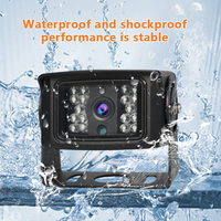 Caméra de recul AHD 1080P de qualité supérieure avec 18 LED IR Vision nocturne 115 °   Caméra de recul pour camionnette, grand angle, étanche IP68, câblée, DC12V