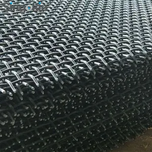 ageing resistance lockcrimped 65mn crimped wire mesh tracked vibrating screen silica sand vibrating screening