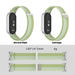 Correa de nailon estilo trasero para <span class=keywords><strong>Xiaomi</strong></span> Mi Band 10, pulsera de reloj inteligente, correa de reloj transpirable, accesorios - Product Image 2